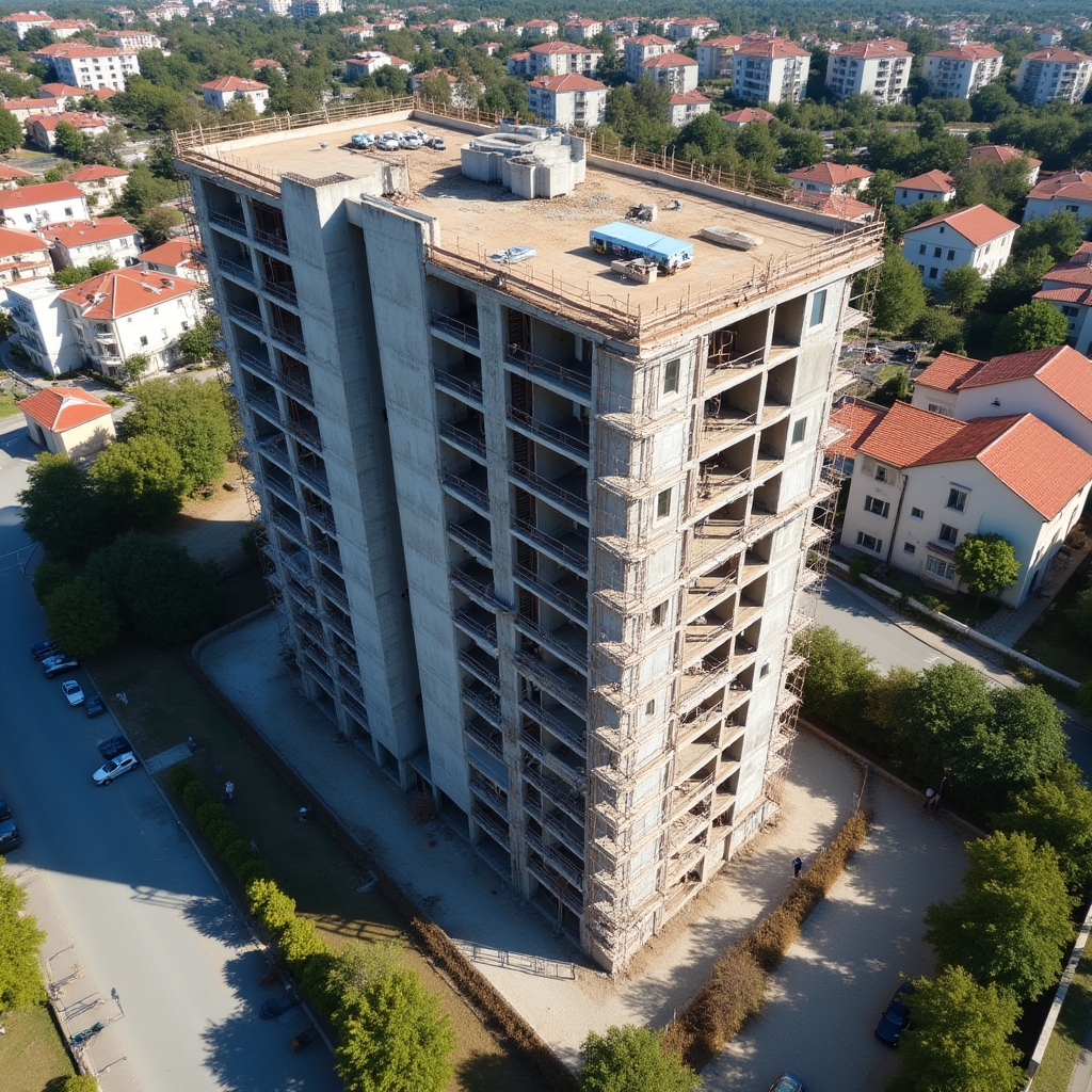 Residential apartment building under construction